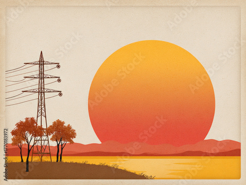 A stylized vector-like illu...