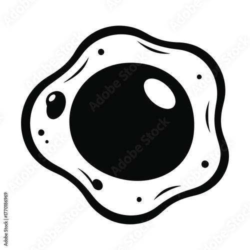 Fried egg sunny side up breakfast icon