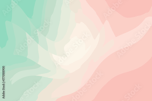 Green mint gradients illustration vector fluid shades bliss merging light bloom rose
