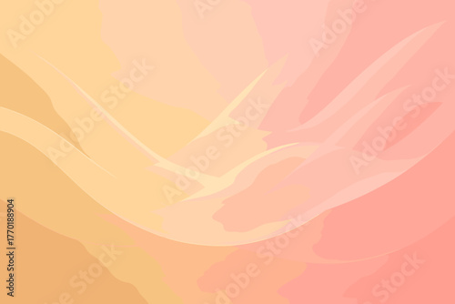 Translucent luminous pink gradient blissful radiant illustration vector blush golden waves