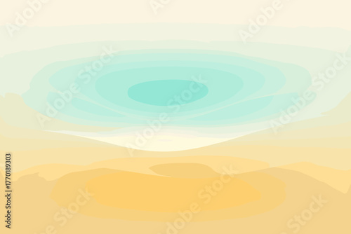 Vector horizon diffusion cyan glowing illustration merging ivory gradient layers radiant
