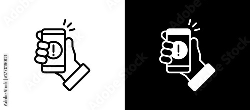 Scam Awareness whiteblack icon