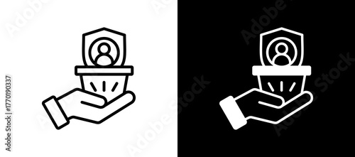 Consumer Protection whiteblack icon