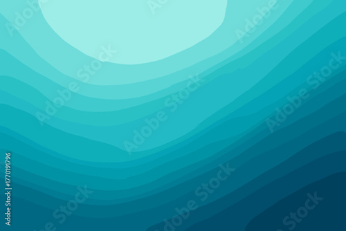 Harmony glowing composition gradient mimicking refraction vector blended aqua sky illustration