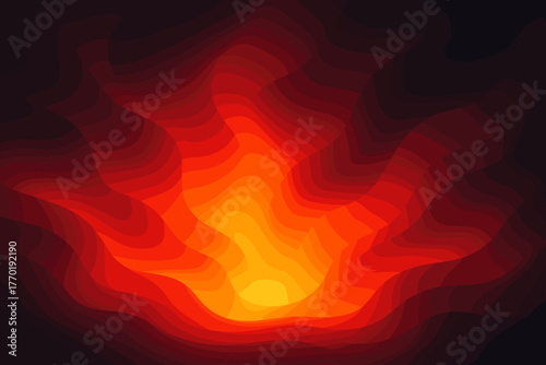 Vector into pinks glowing lava molten black illumination reds fading reflections illustration