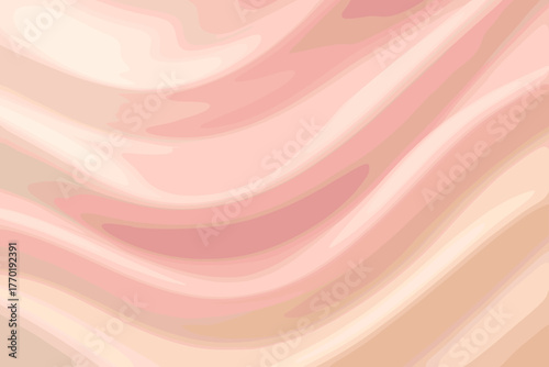 Satin evoking folds silkfade illustration creamy gradient pastel rose luminous elegance vector