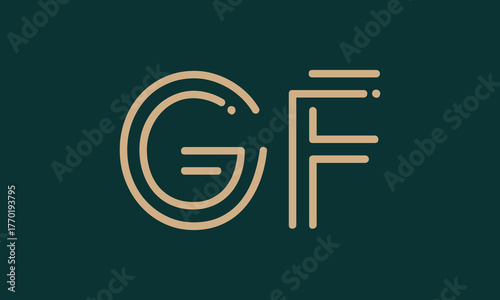GF g gf initial logo | initial based abstract modern minimal creative logo, vector template image. luxury logotype logo, real estate homie logo. typography logo. initials logo