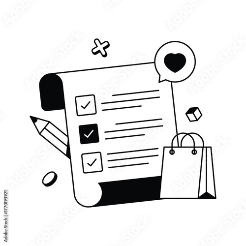 Save favorite products for future purchase Vector Icons