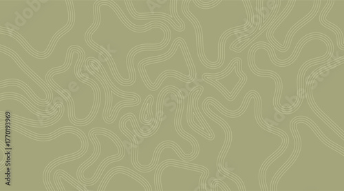 Seamless abstract background pattern featuring beige topographic contour lines and organic shapes creates a modern and visually appealing earthy aesthetic with a zen vibe