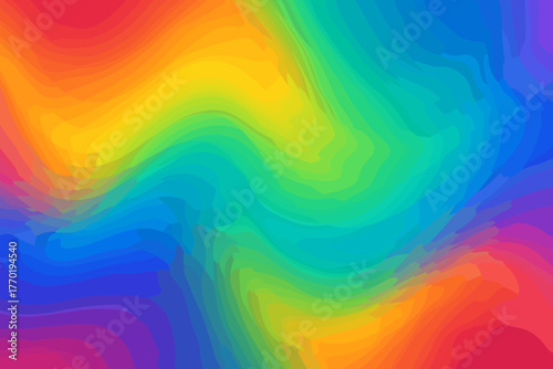 Liquid vibrant wheel fluid vector waves spectrum illustration transitions every blending gradient