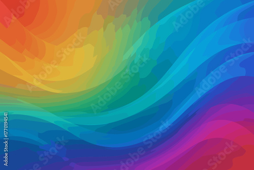 Atmosphere gradient vector flowing color depth fluid field blended illustration rainbow translucent