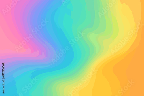 Merging across glowing motion fluid vector gradient blue rainbow illustration green