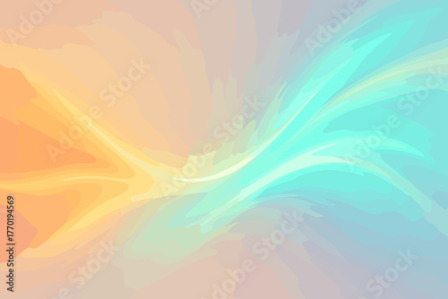 Abstract streams pastel ambient fluidly tones luminous under glowing color illustration vector