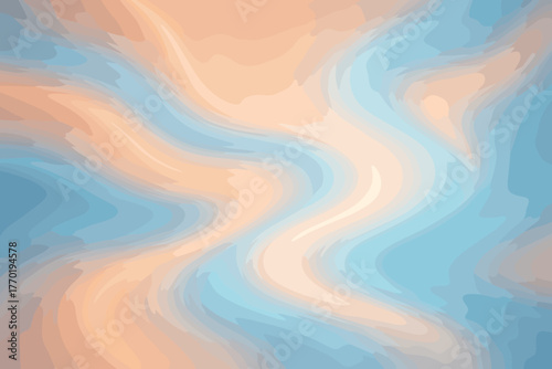 Gradient illustration flow streaks under icy luminous hues vector creating blended blue