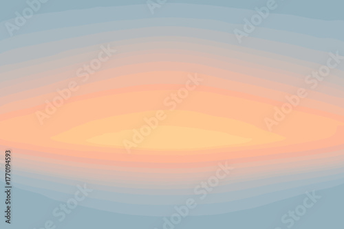 Vector pale band base softly gradient luminous peach horizon field illustration sunrise