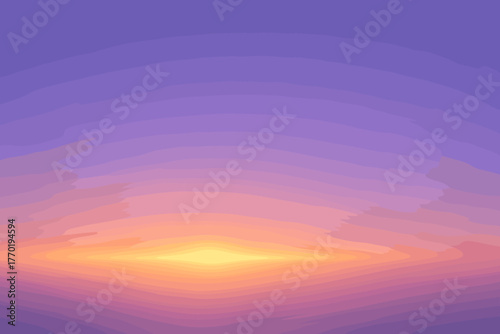 Vector haze horizon upward cool light golden illustration into gradient violet ethereal