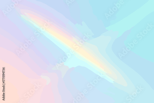 Radiant prismgleam diffused reflecting vector illustration bands light hues pastel across prism