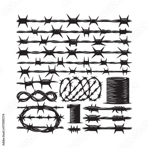 Barbed Wire Types, Razor Wire Designs, Security Fence Wire Collection