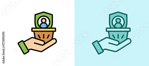 Consumer Protection whitegreen icon