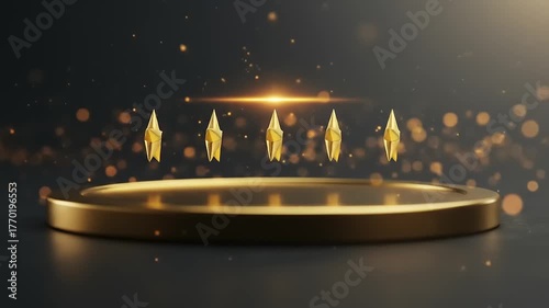 Customer feedback concept with golden stars representing ranking for businesses