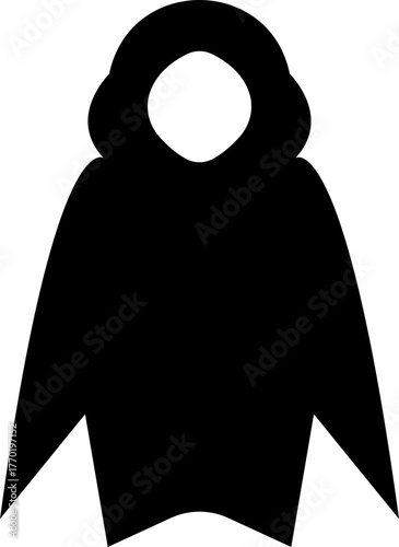 Fantasy cape icon , vectors of magical headwear, wizard hats, fairy tale crowns, silhouette with stylized cape aesthetic sorcerer helmets, enchanted accessories, and mythical costume elements for game