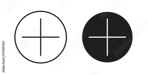 Add icons set. Simple line vector illustration