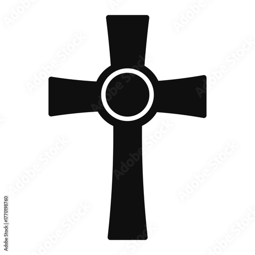 Vector image of a Christian cross silhouette in various styles. Concept of Orthodoxy and faith. Element for your design.