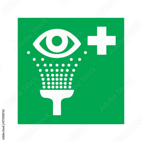 eyewash station vector design...