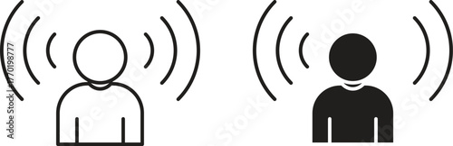 Brand awareness icons set. Simple line vector illustration