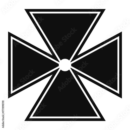 Vector image of a Christian cross silhouette in various styles. Concept of Orthodoxy and faith. Element for your design.