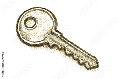 Shape strokes loose key shading outline illustration sketch metallic sketchy vector lines