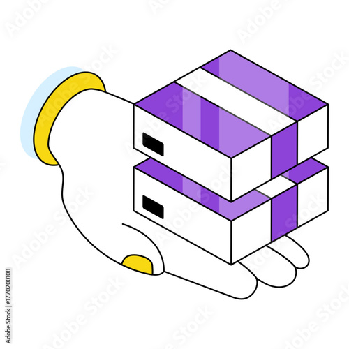 Premium download icon of parcel care