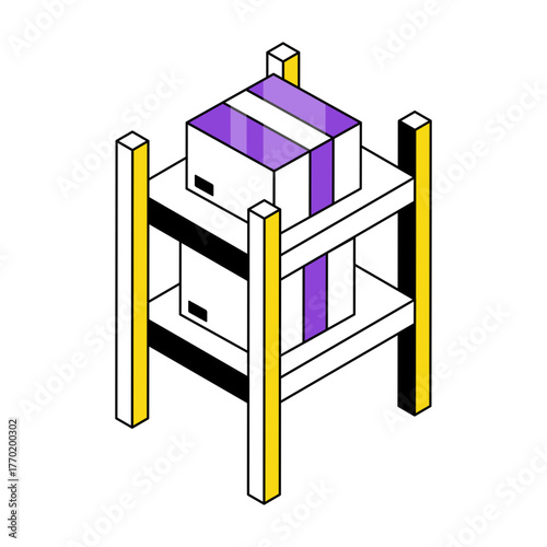 Premium download icon of parcel racks