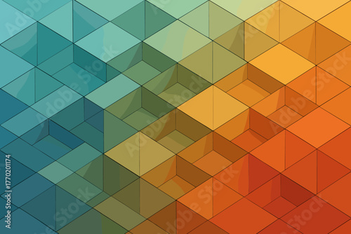 Creating polygrid shading layers gradient illustration minimalist vector abstraction geometric clean depth