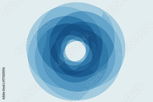 Circular movement art illustration rings vector flow transparent rhythm layered rotational continuous