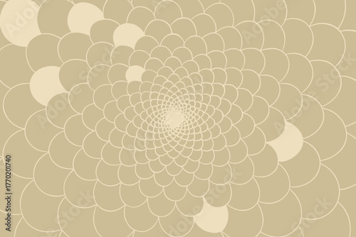 Flow illustration harmonious extending vector order geometric rings pattern radial plane repetition