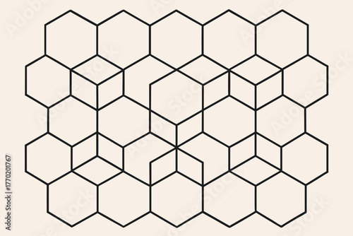 Spatial layout geometric enhancing vector square proportions array elements harmony illustration lines