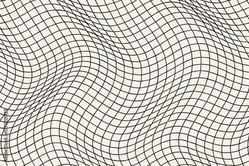 Producing visual wave illustration modern mesh seamless grid vector dynamic motion