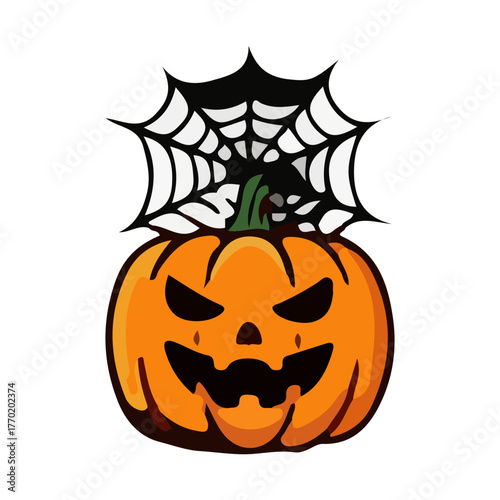 halloween pumpkin isolated on white