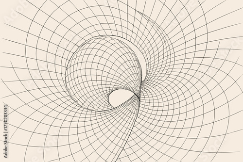 Linear symmetry loops dynamic mesh circular layered blending vector illustration