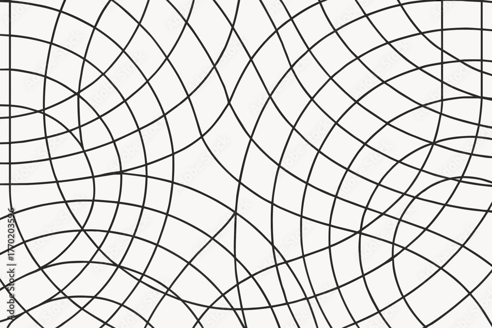 Obraz premium Geometric arcgrid design symmetrical composed lines background abstract grid illustration vector patterns