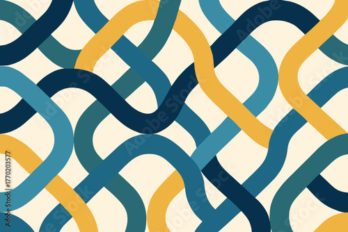 Balanced vector ribbons movement modular curved fluid illustration plane repetition visual