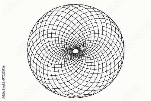 Featuring vector pattern radial illustration resonance circlemesh resembling circular geometric rippling sound