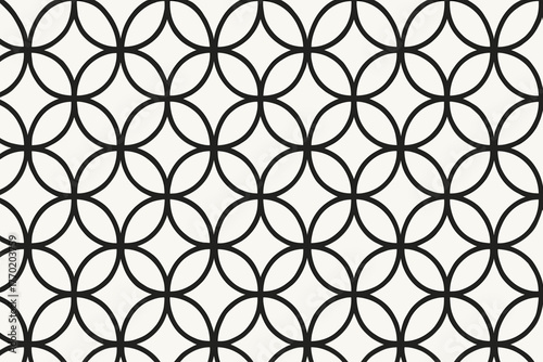 Rhythm modular circle hexagonal forming throughout precise circles field symmetry vector illustration