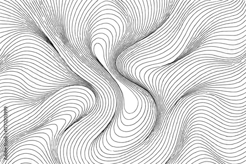 Intricate illustration field soft flowfield dynamic geometry currents like where vector