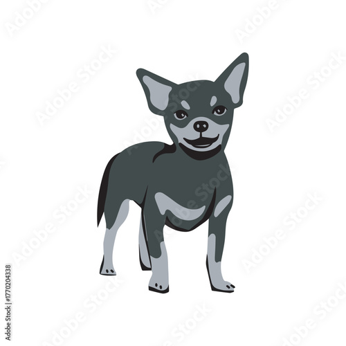 Chihuahua Dog Cartoon Vector – Friendly Puppy Graphic for Pet and Animal Lovers
