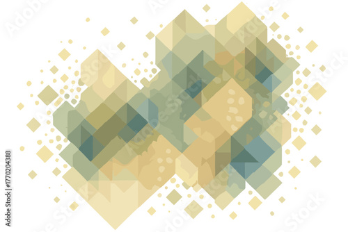 Illustration sediment geometric resembling overlap field formations granular natural translucent arranged vector