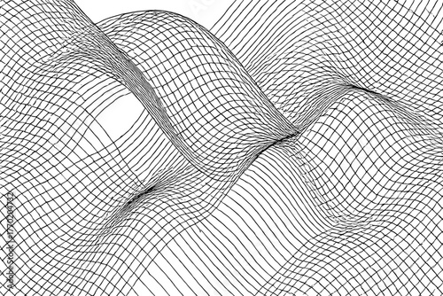 Intersections lines mesh vector illustration abstract weave optical soft gracefully generating pattern