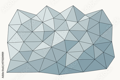 Polygonal vector abstract crystalline gradients formations forming illustration geometric surface subtle