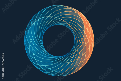 Gradients light forming fluid structure illustration vector concentric precision art spiral ringed
